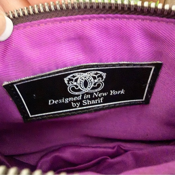 Sharif Peacock Feather Artsy Y2K Boho Crossbody w/Chain Shoulder Strap Statement - Picture 7 of 11